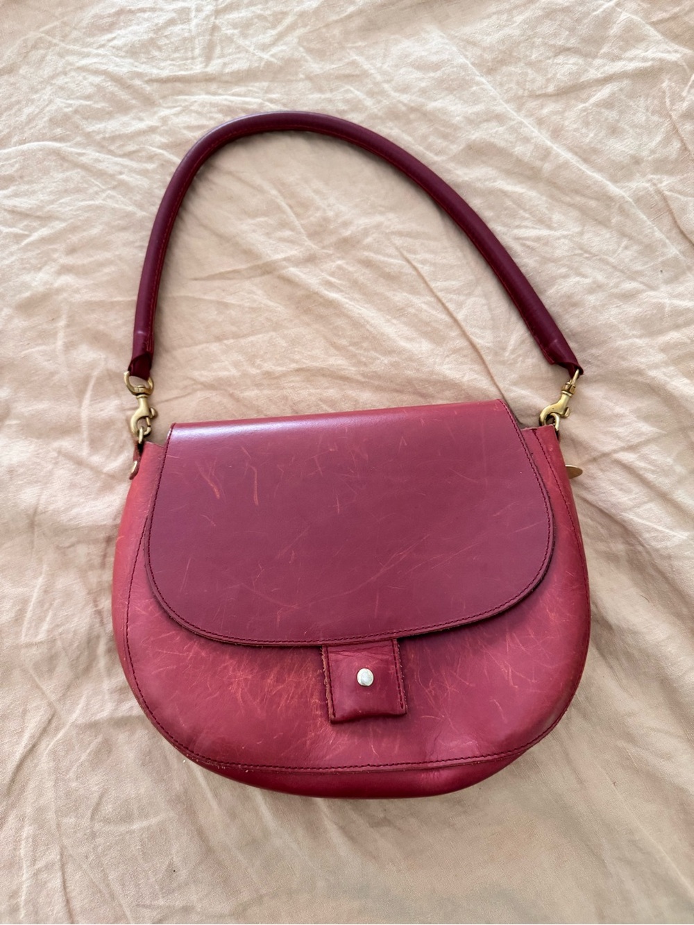 Clare V. Leather Shoulder Bag | Vintage